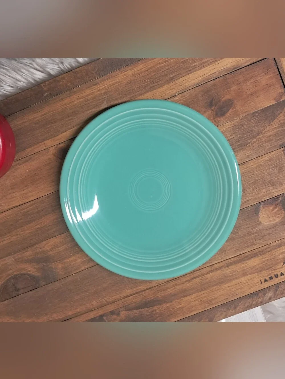 Vintage 1993 Fiestaware Turquoise Classic Rim 7.5